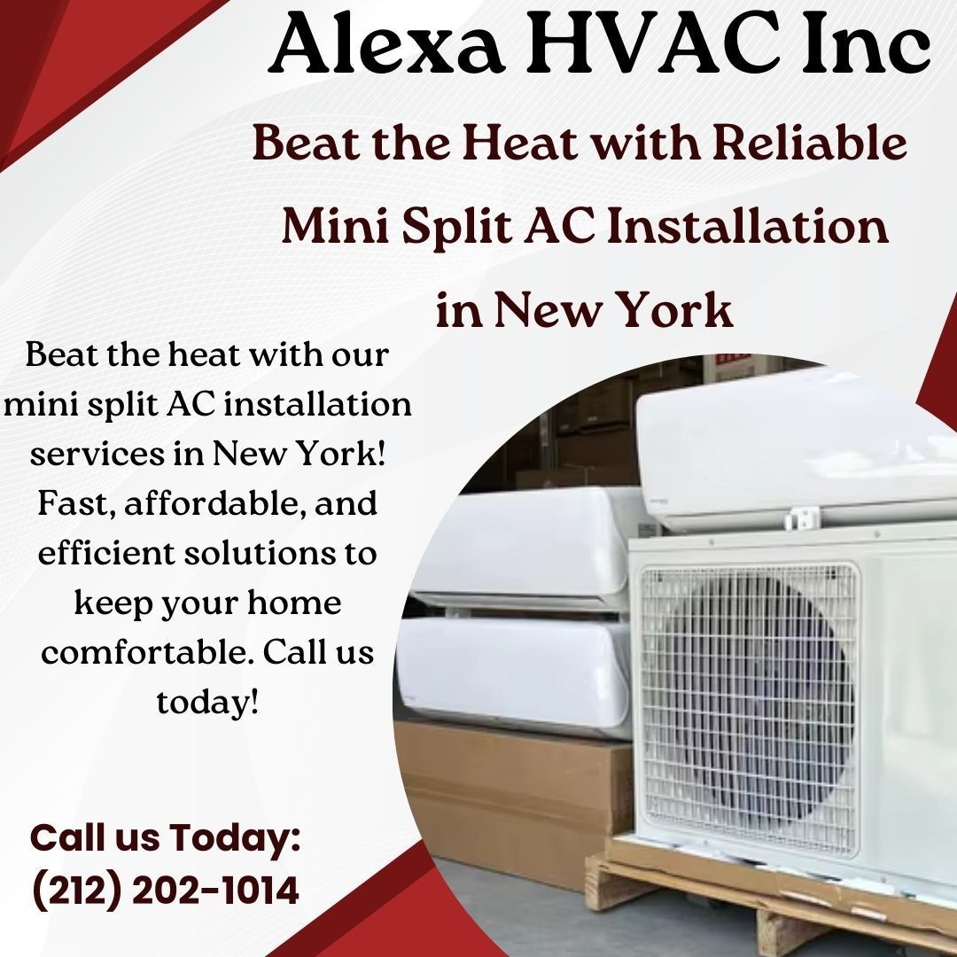 AlexaHvac's tweet photo. Stay cool this summer with our professional mini split AC installation services in New York. Reliable, efficient, and tailored to your space. Call us Today: (212) 202-1014 or visit: https://t.co/DI0qhIl4iS
#HVACRepairNYC #HeatingAndCoolingNYC #NYCHVACExperts #StayComfortableNYC https://t.co/XuZTDF3vnS