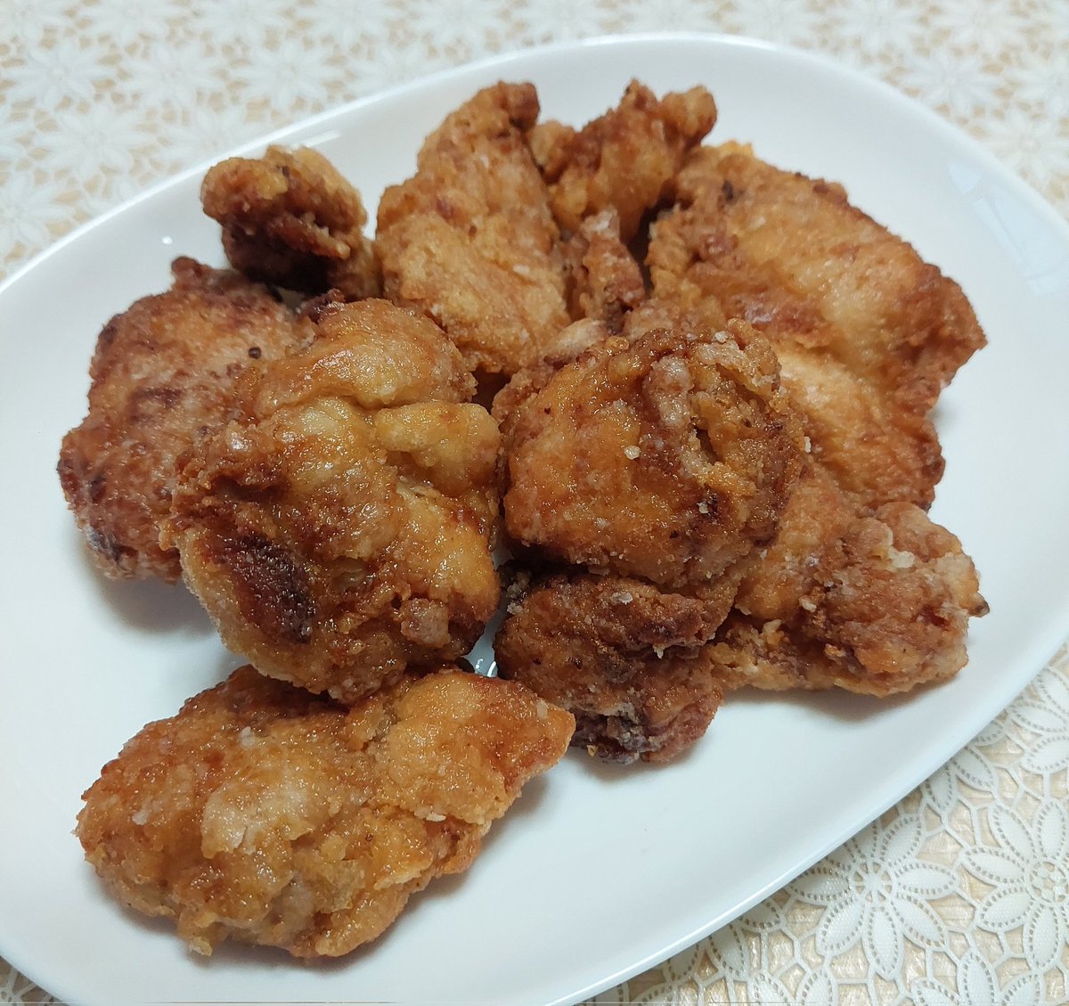 鶏の唐揚げを作りました。
