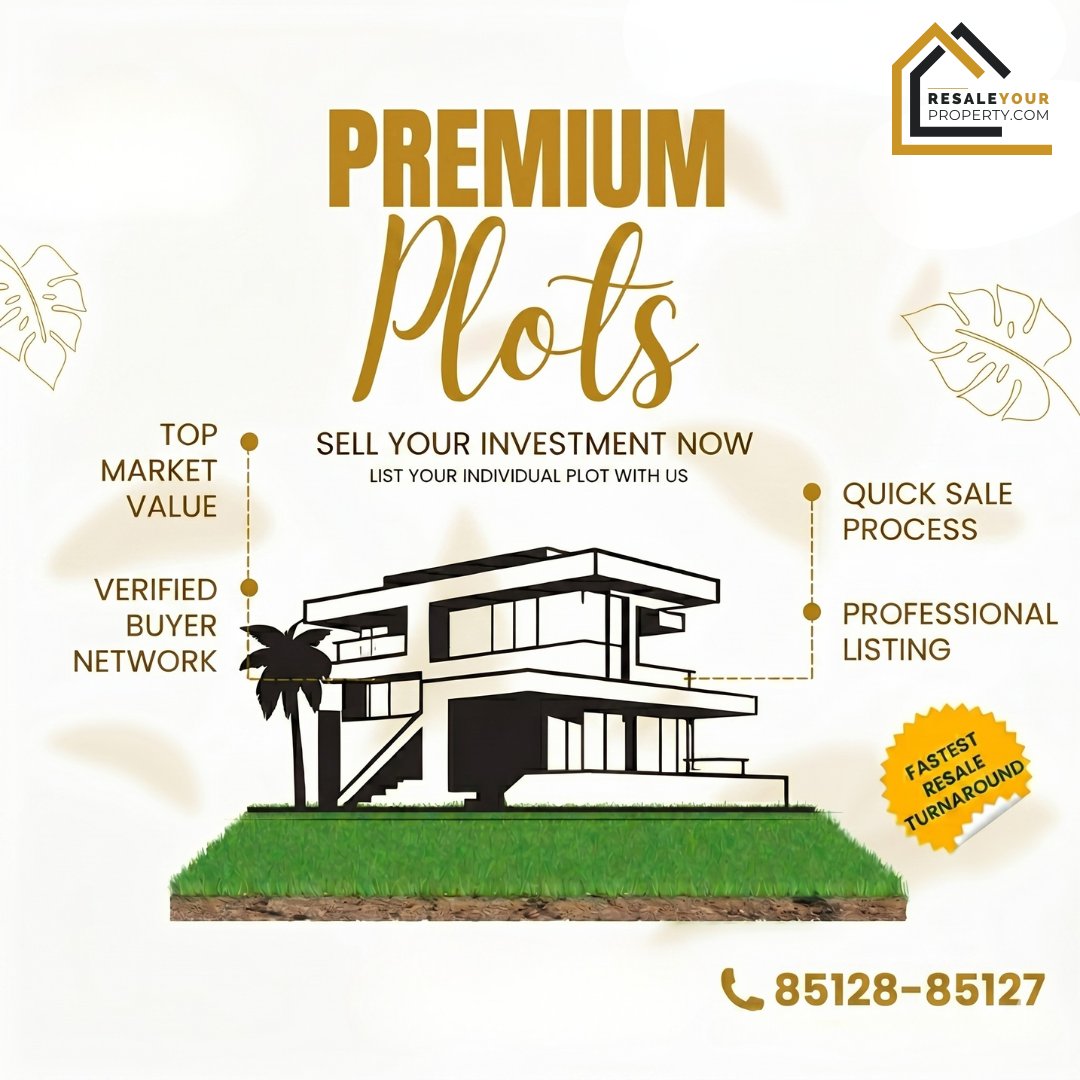 resaleyourprop's tweet image. Sell your plot at the best market value with a trusted buyer network. 🏡
Fast, professional &amp;amp; hassle-free resale—get the deal you deserve today!

#RealEstateIndia #PropertySale #PlotForSale #RealEstateInvestment #SellYourProperty #PropertyDeal #RealEstateMarketing