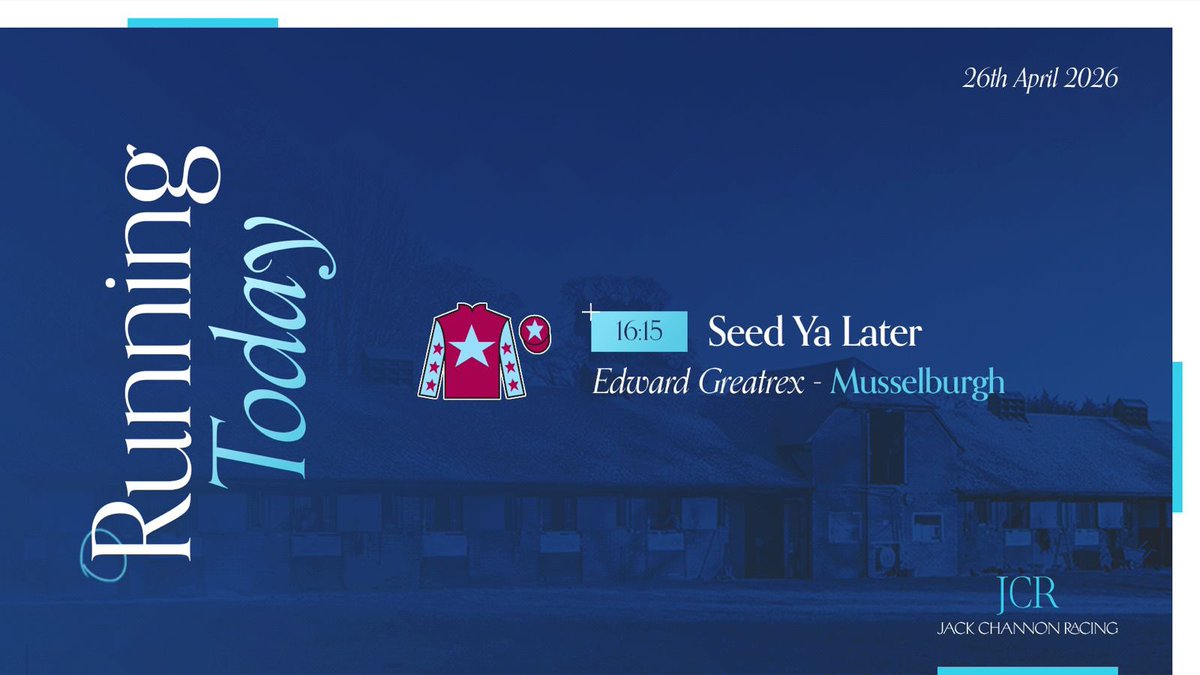 ChannonRacing's tweet image. We have one runner today 🏇

#JCR