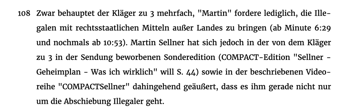 jeangleur's tweet photo. @RABrennecke @MarcusBensmann @Markus__Lanz Lesen Sie erstmal die Begründung des Urteils, Herr Brennecke. Das sind nur auf die schnelle gefundene Stellen, wo sich das COMPACT Urteil auf einen Sellner Beitrag zu Potsdam bezieht. https://t.co/rXO4Q3UrbQ