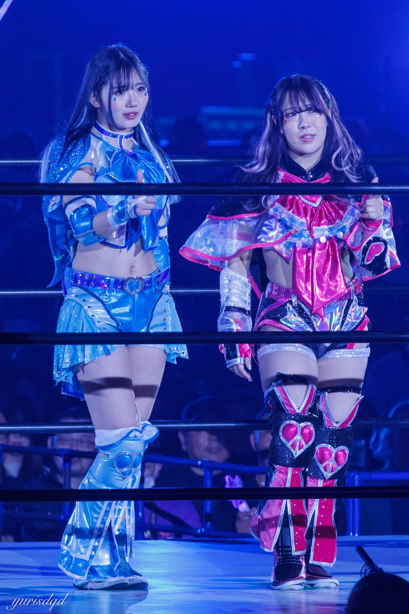 yurisdqd's tweet photo. 2026.4.26 横浜
ゴッデス戴冠！
タッグコスもとても素敵🩵🩷

#STARDOM
#AZM　選手
#天咲光由　選手 https://t.co/JZTmxObZk6