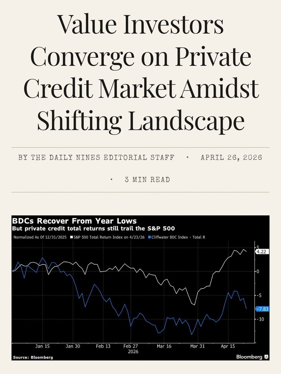 thedailynines's tweet image. #PrivateCredit
#ValueInvesting
#FinancialMarkets
#InvestmentStrategy
#GlobalFinance