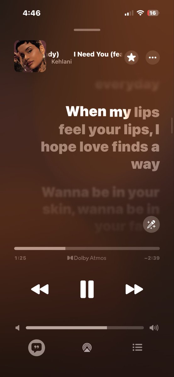 Adore_dess's tweet photo. I just realized Brandy said “from my lips to your ears” Apple Music got the lyrics as “when my lips feel your lips” https://t.co/XOzAEFuK2g