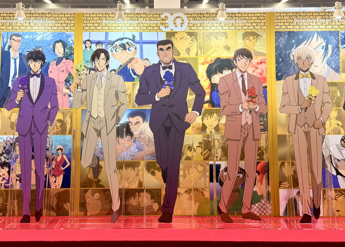 そういえばコナン展の初回に奇跡的に人居なくてすっごい綺麗に撮れた警察学校組の写真あるの忘れてた！！
今更だけど共有させてもらお