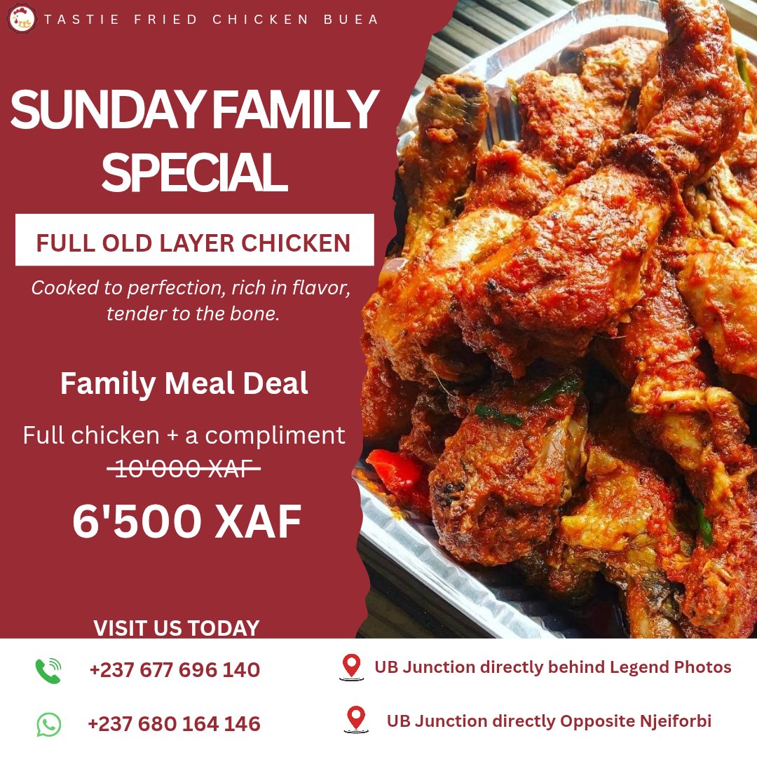 TFCBuea's tweet photo. Happy Sunday from the best restaurant in #Buea

#tfcbuea
#bestrestaurantinbuea https://t.co/0YCsYHeHPh