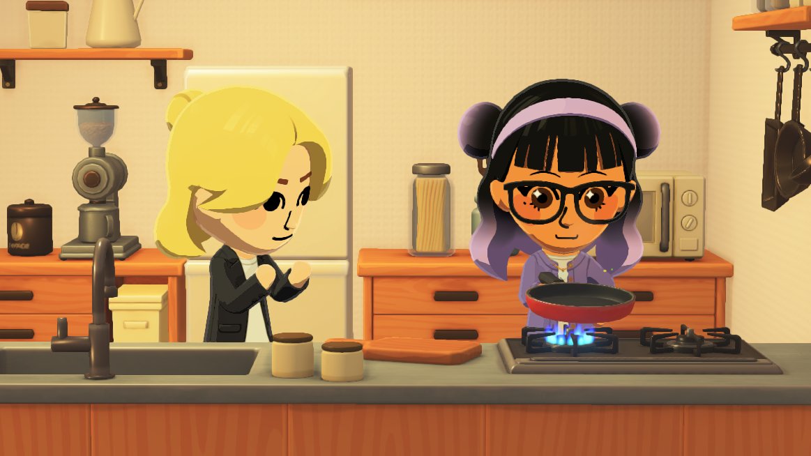 manjiroomf's tweet image. his fatass just waiting and watching her cook right next to her omg ive talked about this before #canon