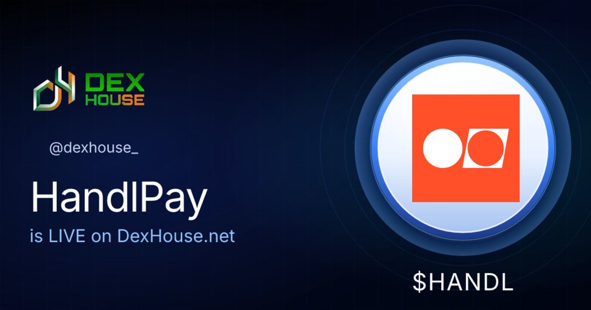 dexhouse_'s tweet image. $HANDL is Live on #DH 🎊 🚀

"Send/receive payments using social handles"

Visit: dexhouse.net/token-detail/0…

X:  @HandlPay 
#handlpay #handl #base #bnb #eth #newlistings #tokencreatorsite