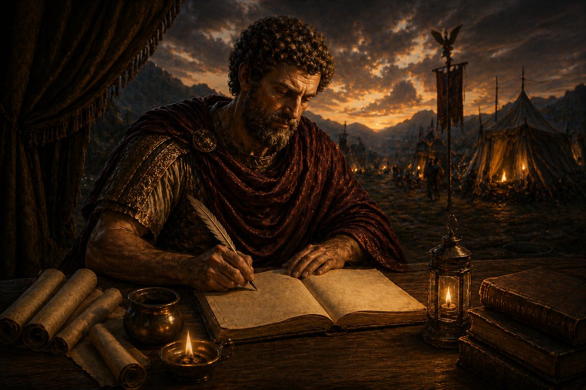 Pocos hombres han sostenido el peso de un imperio y al mismo tiempo, el de su propia alma.
Hoy abrimos las puertas de la morada para hablar de Marco Aurelio, el emperador que escribió para no perderse a sí mismo. 🧵