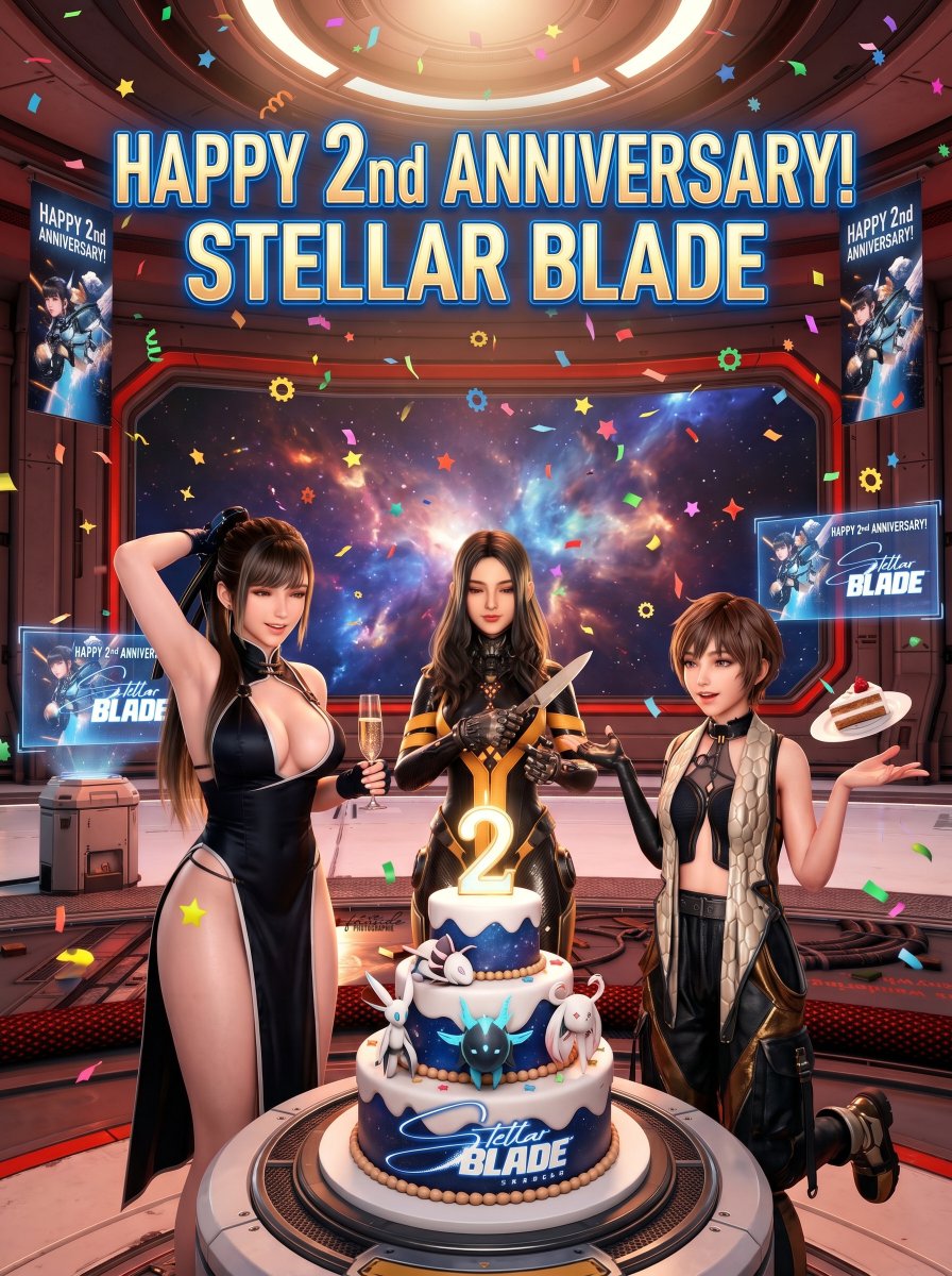 eve_fanside's tweet photo. Of course, I want to post a special photo of my favorite characters for the 2nd anniversary of @StellarBlade 🥳🫶
#StellarBlade 
#StellarBlade2andAnniversary https://t.co/3VtceLxwQ2