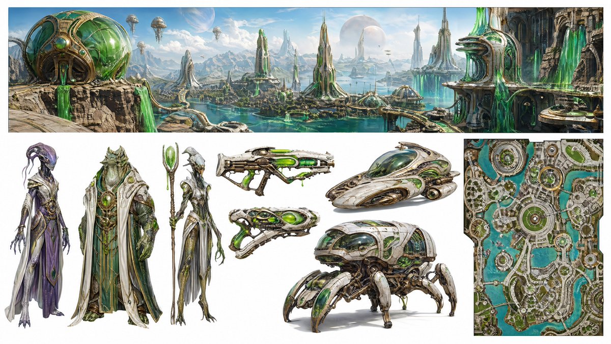 Alien World of Green Slime Technology - PromptGather image 1