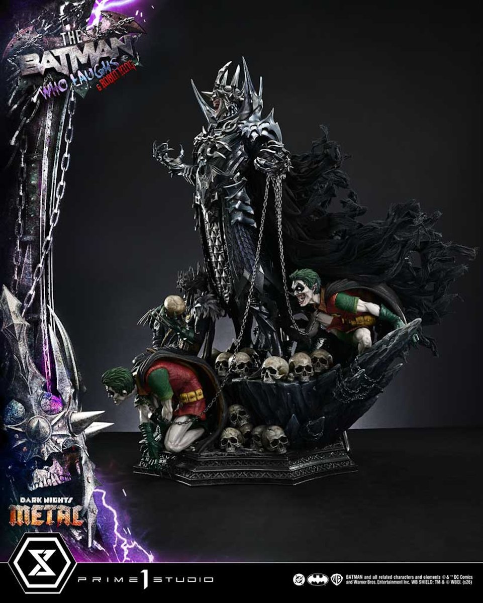 GHeroesEurope's tweet photo. We opened a new PreOrder Album https://t.co/aMOw3kMbzH with 64 pictures for the Prime 1 Studio Dark Nights: Death Metal (Comics) - The Batman Who Laughs &amp; Robin King 1/3 Statues.

#Prime1Studio #GHeroes #BatmanWhoLaughs #RobinKing https://t.co/sGC8DgLv7m