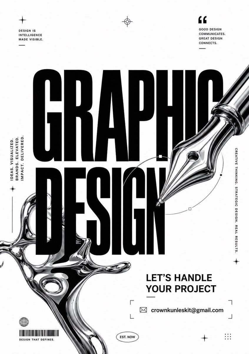 ckdezign's tweet image. Need a logo or brand identity that actually converts?
I design visuals that speak for your business.

✔️ Professional
✔️ Clean
✔️ Impactful

📩 DM for work
#SmallBusiness #Branding #GraphicDesigner