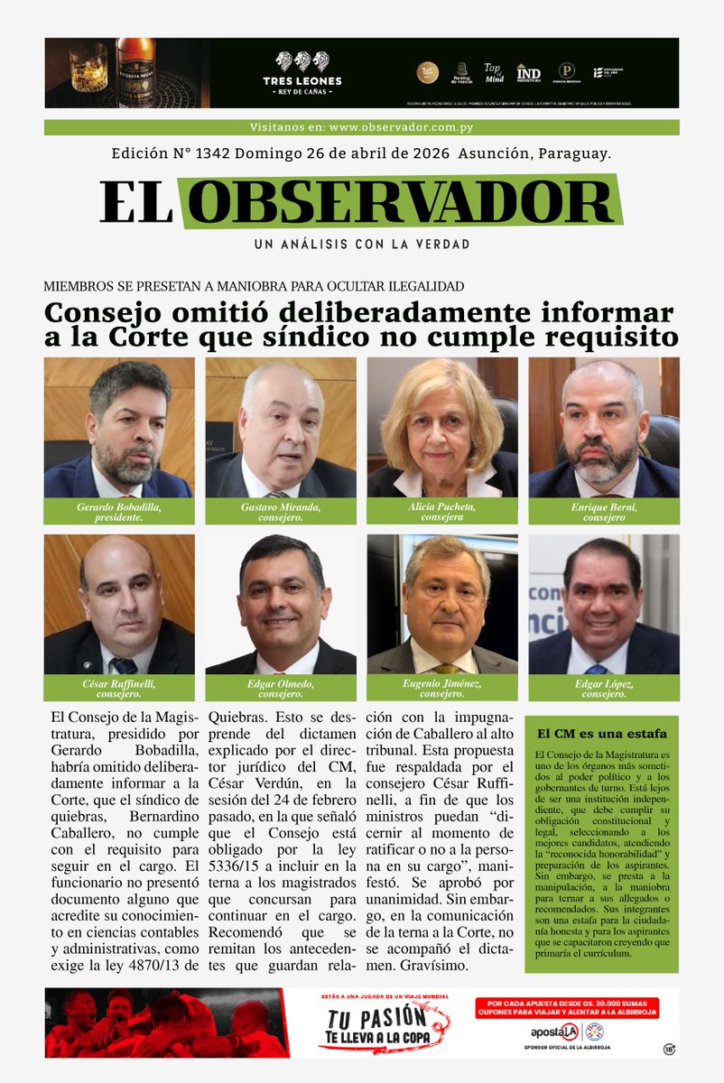 observapy's tweet photo. ¡Buenos días!

✅Compartimos con ustedes nuestra tapa🗞️

🌦️Cálido a fresco, cielo mayormente nublado, vientos variables, luego del sur. Lluvias con ocasionales tormentas eléctricas.

🌡️Max: 25°

📌Podes leernos en: https://t.co/zWZ5NI8DES https://t.co/mkDF9I7fov
