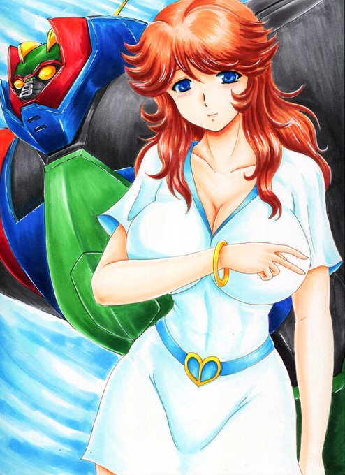 「グロイザーX」より リタ コピック画