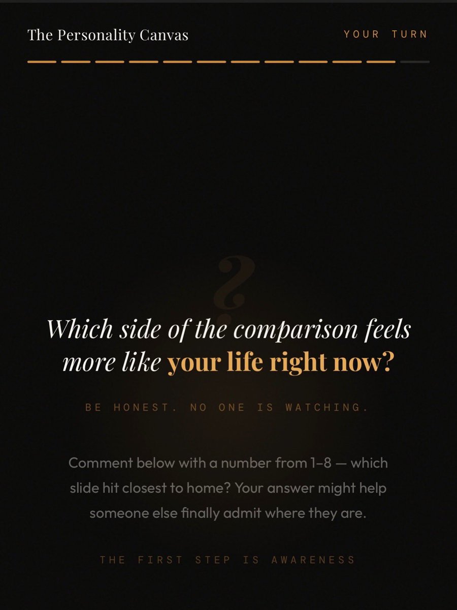 Munot26's tweet image. 10/ That question is often where meaningful growth begins.

If this way of thinking resonates, stay close.

We are building The Personality Canvas for people who want to become more conscious creators of their own lives.

#PersonalGrowth #SelfAwareness #BeTheArtistOfYourOwnLife