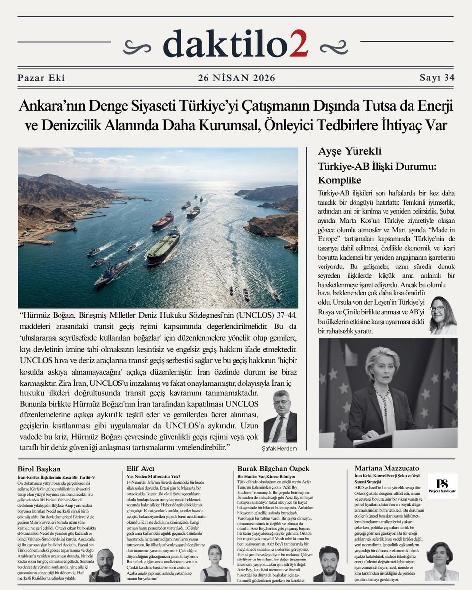 daktilo1984's tweet photo. 📢 Daktilo1984'ün pazar eki "daktilo2"nin 34. sayısı yayında!  

🗞Bu sayıda Şafak Herdem (@SafakHerdem) röportajını; Ayşe Yürekli (@YuerekliAyse), Burak Bilgehan Özpek (@bozpek), Birol Başkan (@BBaskanNotes), Elif Avcı (@ellifavci) ve Mariana Mazzucato yazılarını bulabilirsiniz.👇

https://t.co/wOrA4KCmNB