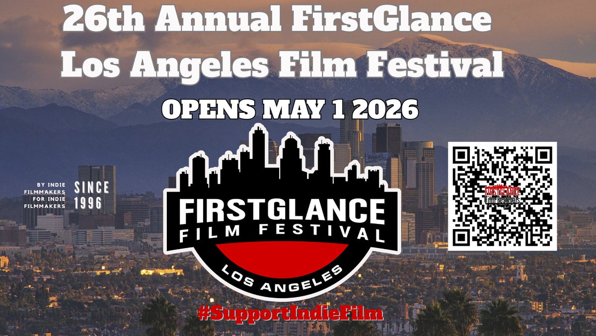 FirstGlanceFilm's tweet image. TOMORROW! 
Submissions Open for the 
26th @FirstGlanceFilm #LosAngeles #FilmFestival
Schedule for Nov 12-15
More days, more screenings, more #indiefilm
Submit Early and SAVE-
filmfreeway.com/FirstGlanceLos… #SupportIndieFilm #FilmX #FGLA26