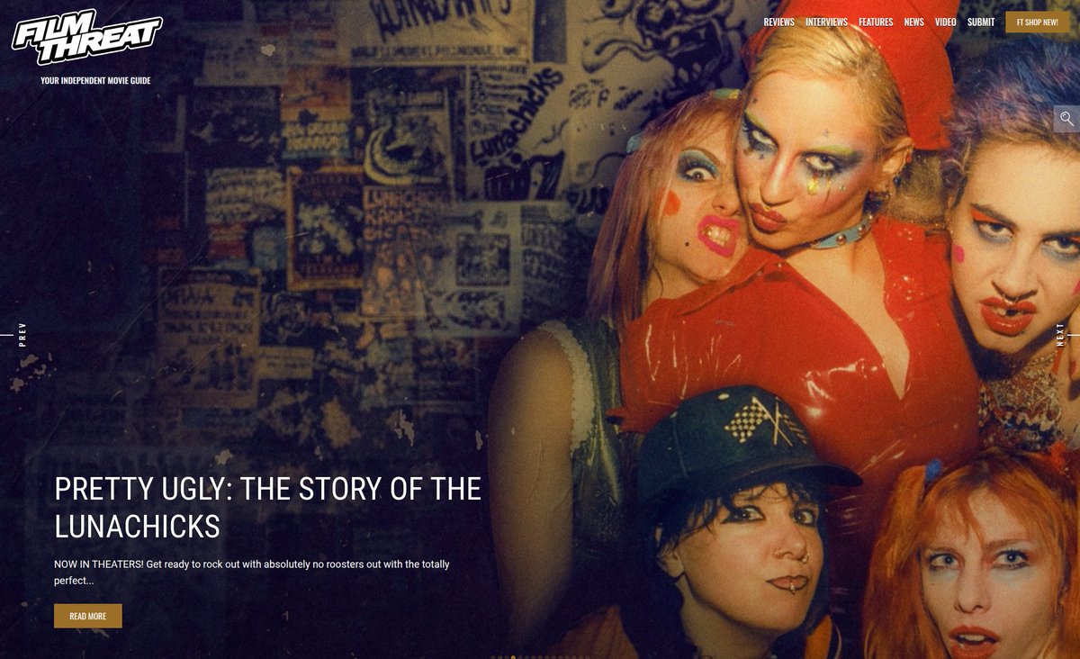 FilmThreat's tweet image. “…the careening tale of woman fueled rock and roll chaos in the last decade of the 20th century.” Michael Talbot-Haynes rocks out to Pretty Ugly: The Story Of The Lunachicks.
filmthreat.com/reviews/pretty… #SupportIndieFilm #PrettyUglyDoc #TheLunachicks #Documentary