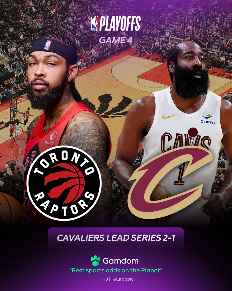 gamdomsport's tweet image. The #Raptors answered with a 22‑point statement win on their home floor 👊

Now they get one more chance to level the series before the trip back to Cleveland. 

Momentum is up for grabs 🤝