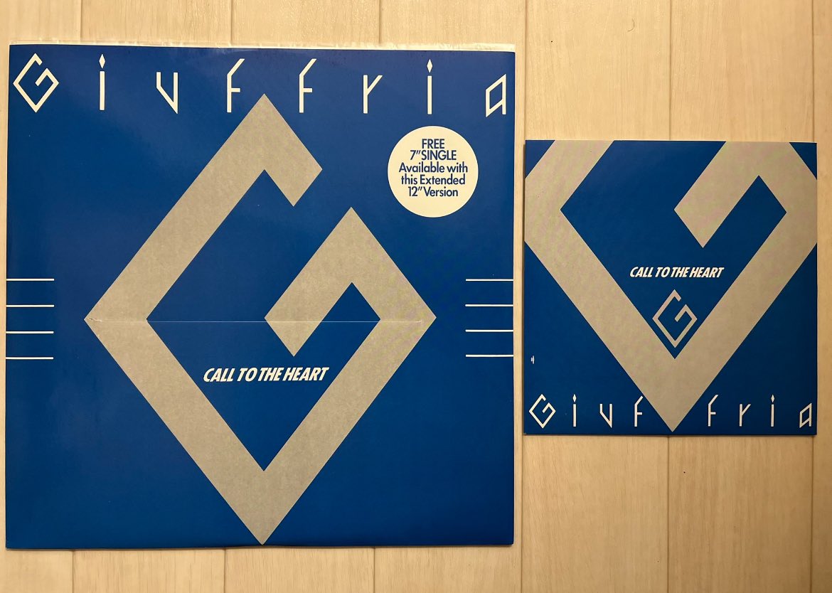 tatsurocker's tweet photo. 昨夜のPRTでGIUFFRIAの名曲「Call to the Heart」を久々に聴きましたが本当名曲ですね。大好きな曲です。
私は珍しい7インチシングル付きの12インチシングルを持ってます。なかなか見かけないので入手困難盤かと思われます。

#GIUFFRIA
#PRT
#POWERROCKTODAY
#パワーロックトゥディ
#BAYFM
#伊藤政則 https://t.co/iiYQexH377