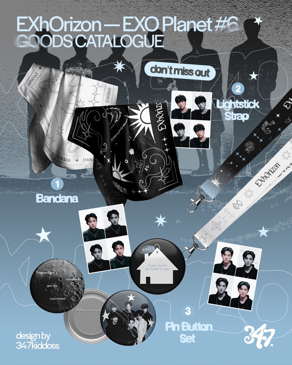 347kiddoss's tweet photo. [kindly help rt &amp; like, gOMawoO!] 

EXhOrizon goods
pre-order by 347kiddoss . ₊⊹
bandana | lightstick strap | pin button set 

꒰ ⏳️pre-order periode: 26 april - O5 mei 2O26 ꒱
╰┈➤ https://t.co/CuugVqHJy6.

if u have any questions pweasee knOck our DM >.<
#bealanja https://t.co/W3egjAahiM