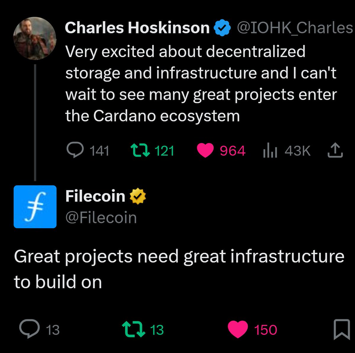 StakeWithPride's tweet photo. Filecoin 🤝 $ADA

Specifically: Blockfrost has partnered with Filecoin. https://t.co/iGKZqjBrKO