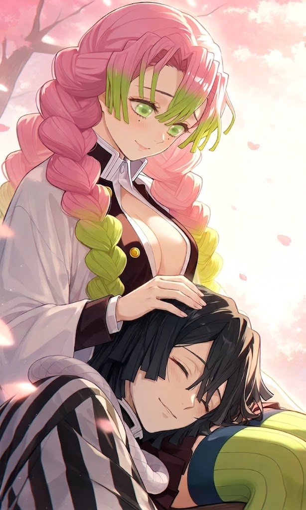 Kenmax79310's tweet image. #鬼滅の刃
#甘露寺蜜璃
#伊黒小芭内