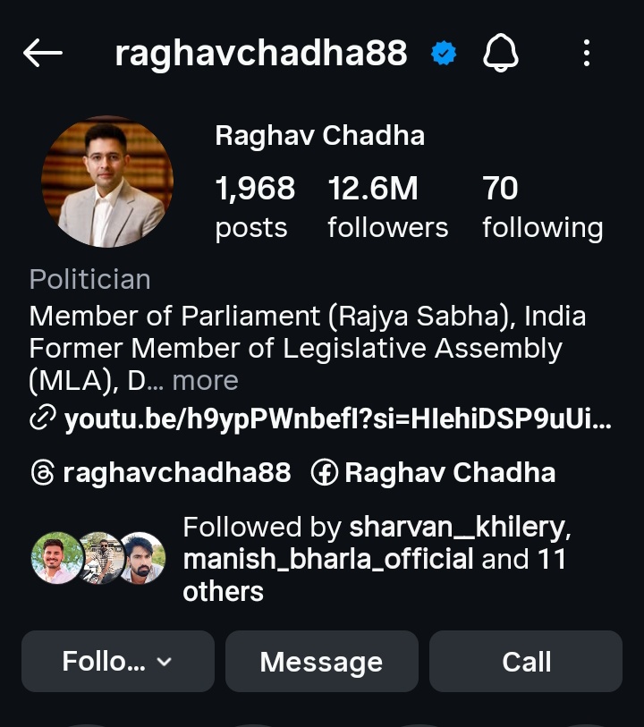 vijukhileri1's tweet photo. लोग @raghav_chadha को अनफॉलो करके खुश हो रहे है।

आज हमने पहली बार राघव चड्डा को फॉलो कर लिया।

@raghav_chadha जी का स्वागत है सनातनी पार्टी में , सभी सनातनी फॉलो करो भाई को ।
#BJPGovernment #aaptobjp https://t.co/GCBOdvLQxa