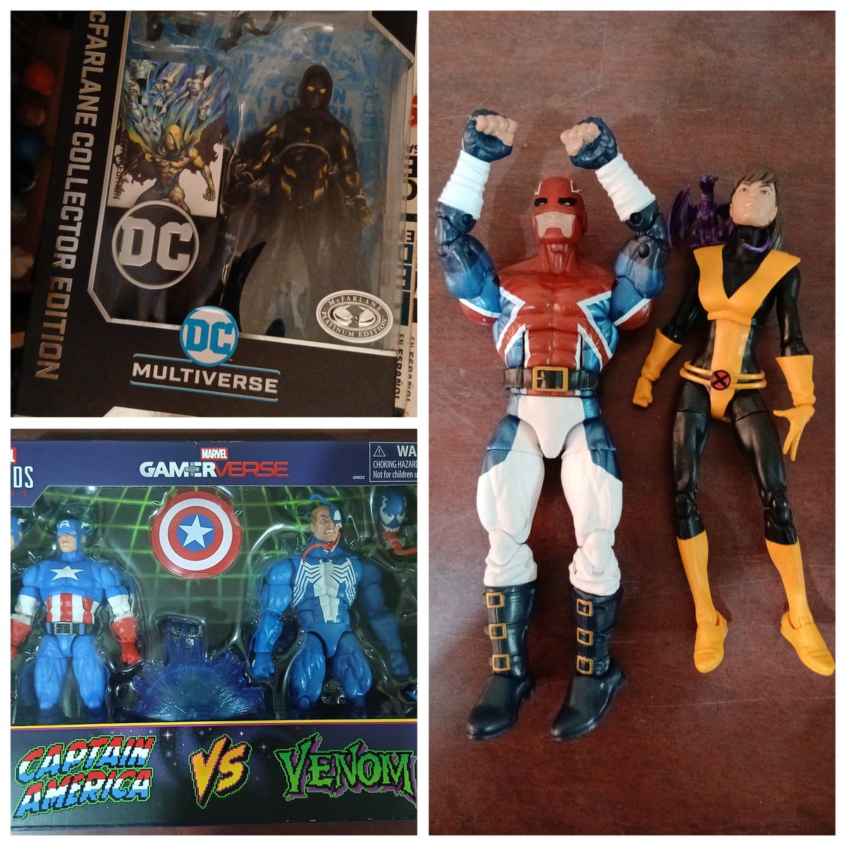 FarZarFe26421's tweet image. #FelizSabado #DCMultiverseMCFarlaneToys #MarvelLegends #Gameverse #Ragman #JusticeLeagueDark #Excalibur #CaptainBritain #Shadowcat #CaptainAmerica #Venom El botín de hoy.🤟🏿😎🤟🏿😎