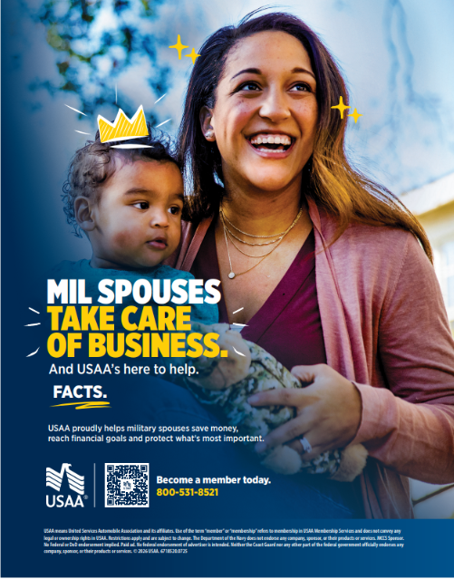 ModernDayMarine's tweet image. .@USAA’s latest resource page is dedicated to helping military spouses thrive. Empower your journey and connect with a network that understands your experience.

Read more: bit.ly/4mMqeF9

#MilitarySpouse #VeteranJobs #CareerDevelopment #MilitarySupport #USAA