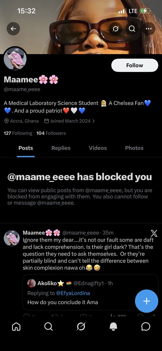 WBiamah82157's tweet photo. Na so I Dey collect block since morning oo๐ญ๐ญwhat did I do?๐๐Biko unlock me BITCH!Donโt dare come for my Girl,p3t3!#PerfectMatctXtra @Ranel340 they are blocking me ooo๐ฅน๐@Gloria36795932 https://t.co/n0X7UrGcls
