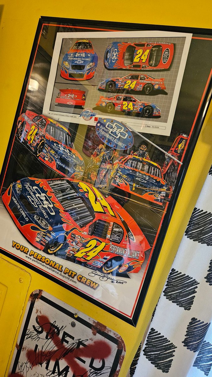NLamacki's tweet photo. @gjavier_94 @ItsMichaelCarey @MonsterMile Yellow trim makes everything better. I also think of DW's "eeeyoo" when it crashed. Also glad to have this poster https://t.co/r4YAeQ2n9W