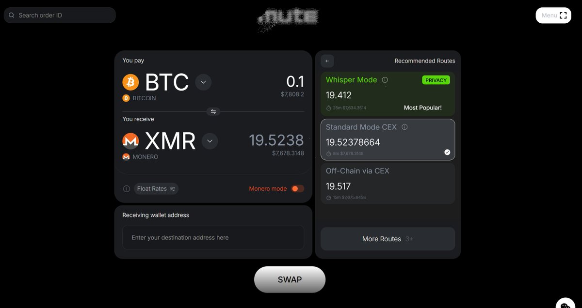 We saw a massive spike in <a href="/monero/">Monero (XMR)</a> transactions this week.

Lots of people swapping into XMR 

Mute swap is the best place to get your <a href="/monero/">Monero (XMR)</a> 

Our private yield pools are in testing now. We are the home of privacy on <a href="/virtuals_io/">Virtuals Protocol</a> and the future agentic economy