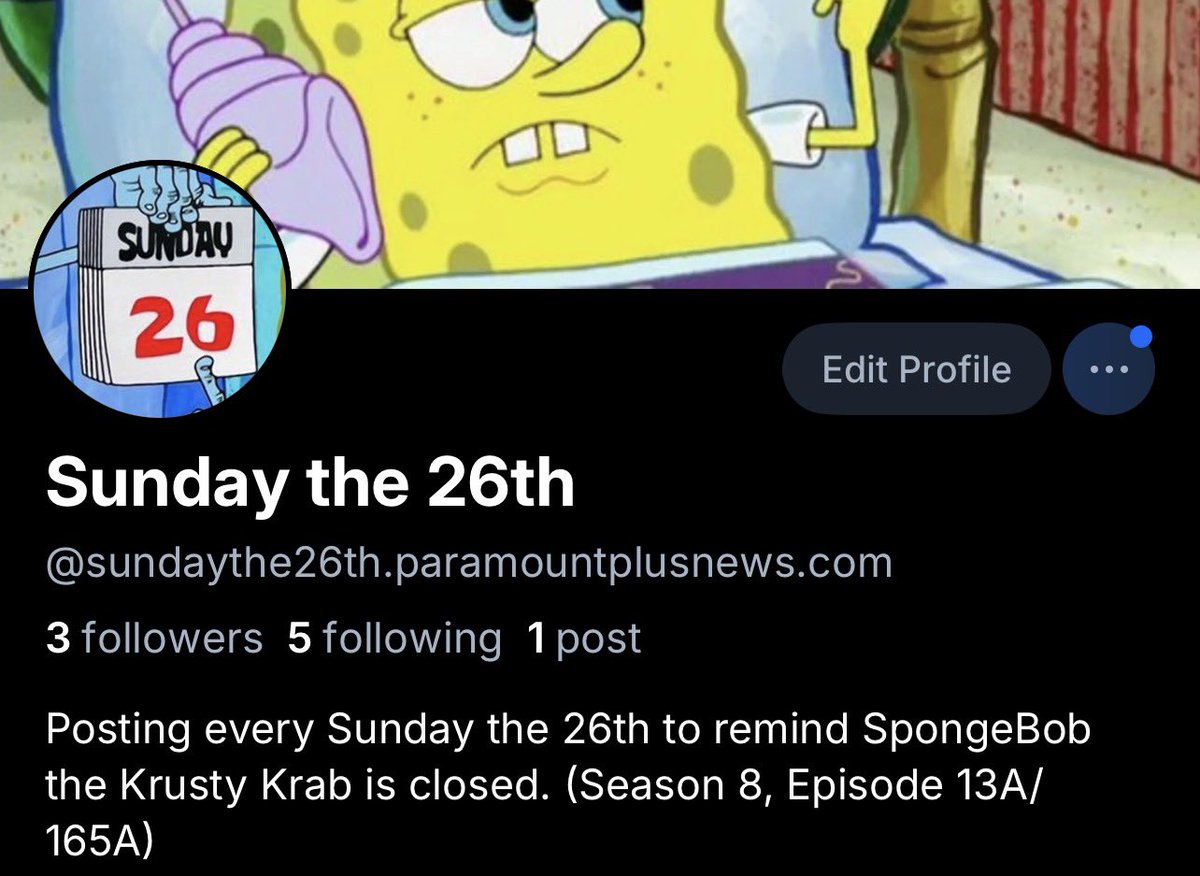 Sunday the 26th tweet media