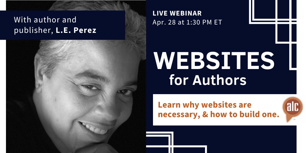 authorlearning's tweet photo. How can you create an author website that is simple, yet effective? Find out in Tuesday's webinar with author L.E. Perez.
https://t.co/k0ge5LR2sZ
#bookmarketing #bookselling #writingcommunity #writerslife #amwriting #author #bookpromotion #authorpreneur https://t.co/PDJLQSQN6p