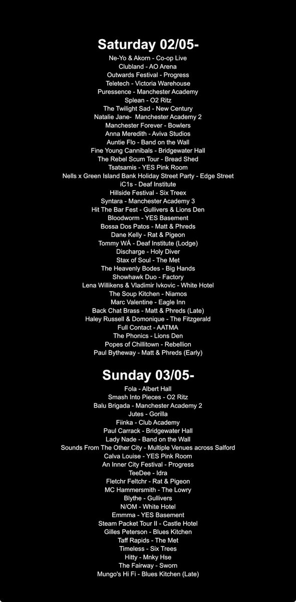 Manchester Gigs tweet media