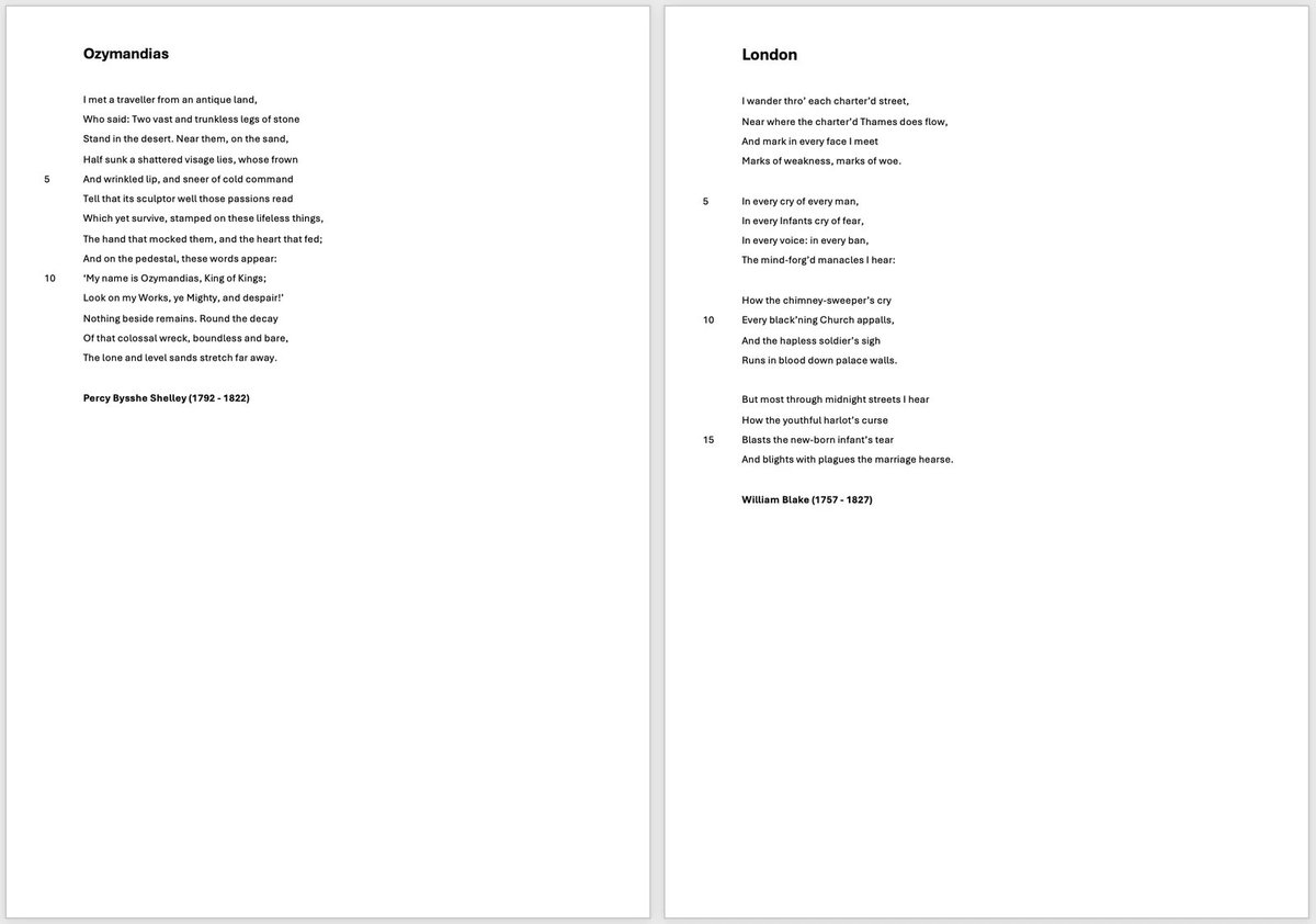DoWise's tweet photo. All the AQA Power and Conflict poems on an editable Word document https://t.co/lTlQJrnlSl 🖊️ https://t.co/Xuk0nF50m6