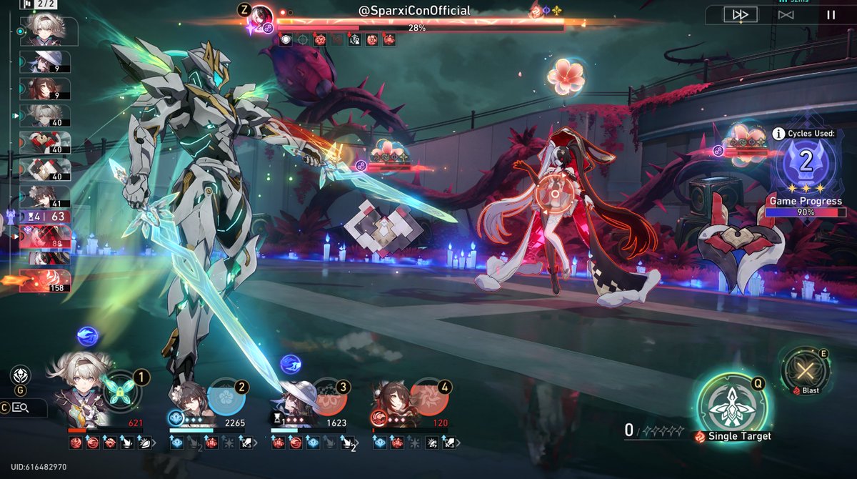 xLime232's tweet photo. firefly is not balanced how am I 3 starring knight sparxie with sustainless e0s0 😭 she hit like 4 mill https://t.co/PNkf3dpm2i