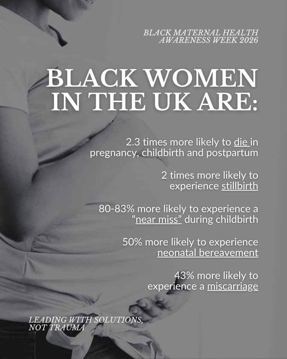 The statistics remain stark. Black women continue to face inequalities at every stage of the pregnancy and birth journey. 

As we come to the end of Black Maternal Health Awareness Week, let's keep up the pressure to change them #BMHAW26