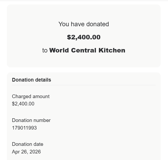 souyomixtape's tweet photo. 🥁 The total amount our wonderful souyo community has donated to World Central Kitchen is: $4900!!
from the combined amount from our supporters + a company match mod Kino arranged!

We appreciate you so much! We hope you all are enjoying the zine; ty for making a difference!🧡🤍 https://t.co/g3N6qBezSk