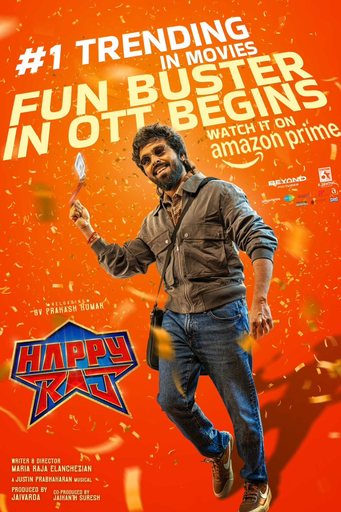 gvprakash's tweet image. Trending number 1 on @PrimeVideoIN #amazon thank u all ❤️🙏🙏 #HappyRaj