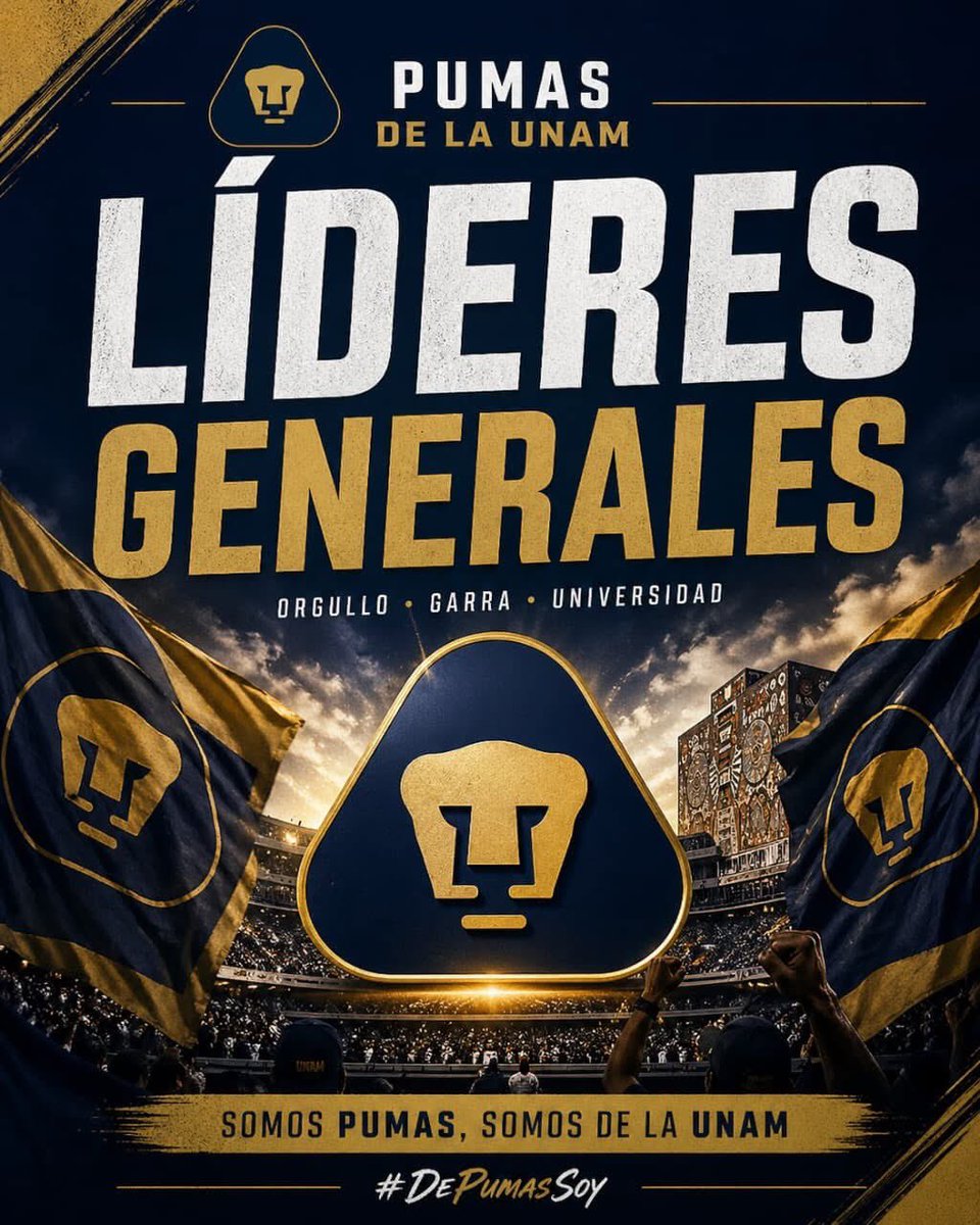 La FCPYS entona un Goya para los Pumas de la UNAM por su liderazgo general, una posición que no habían alcanzado desde 2015. ¡De aquí al campeonato!