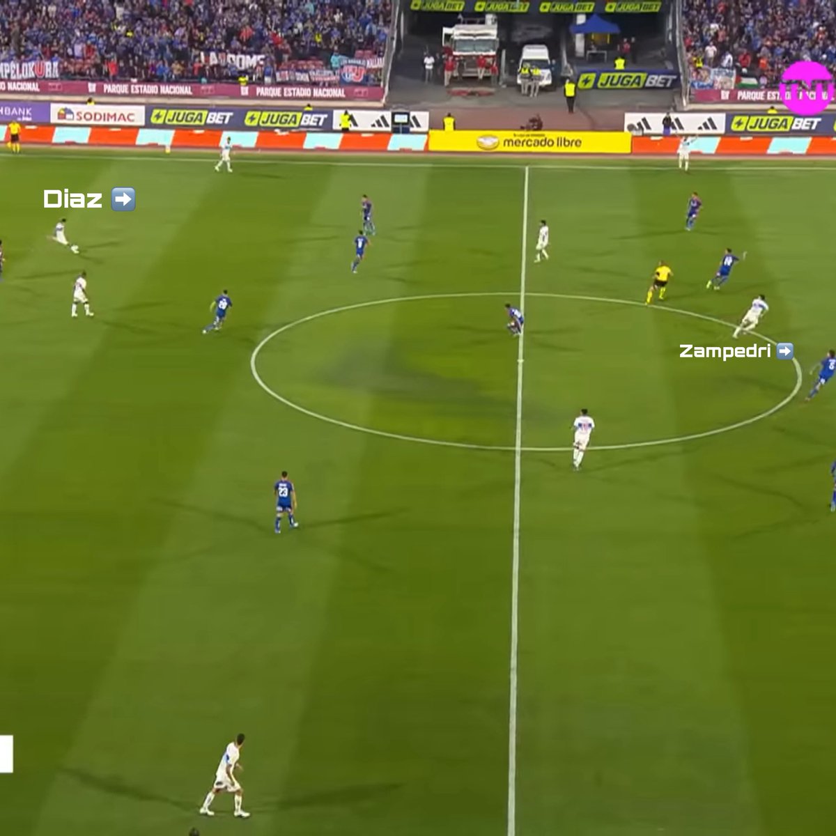 Nissin_Alvo_R's tweet image. El 1T de la #UC fue de los peores tuvo una solo opción de gol que nace de un pelotazo profundo de Díaz a Zampedri que no pudo finiquitar de buena manera Zampedri #LosCruzados poco volumen ofensivo solo 2 jugadores sin apoyo en las bandas