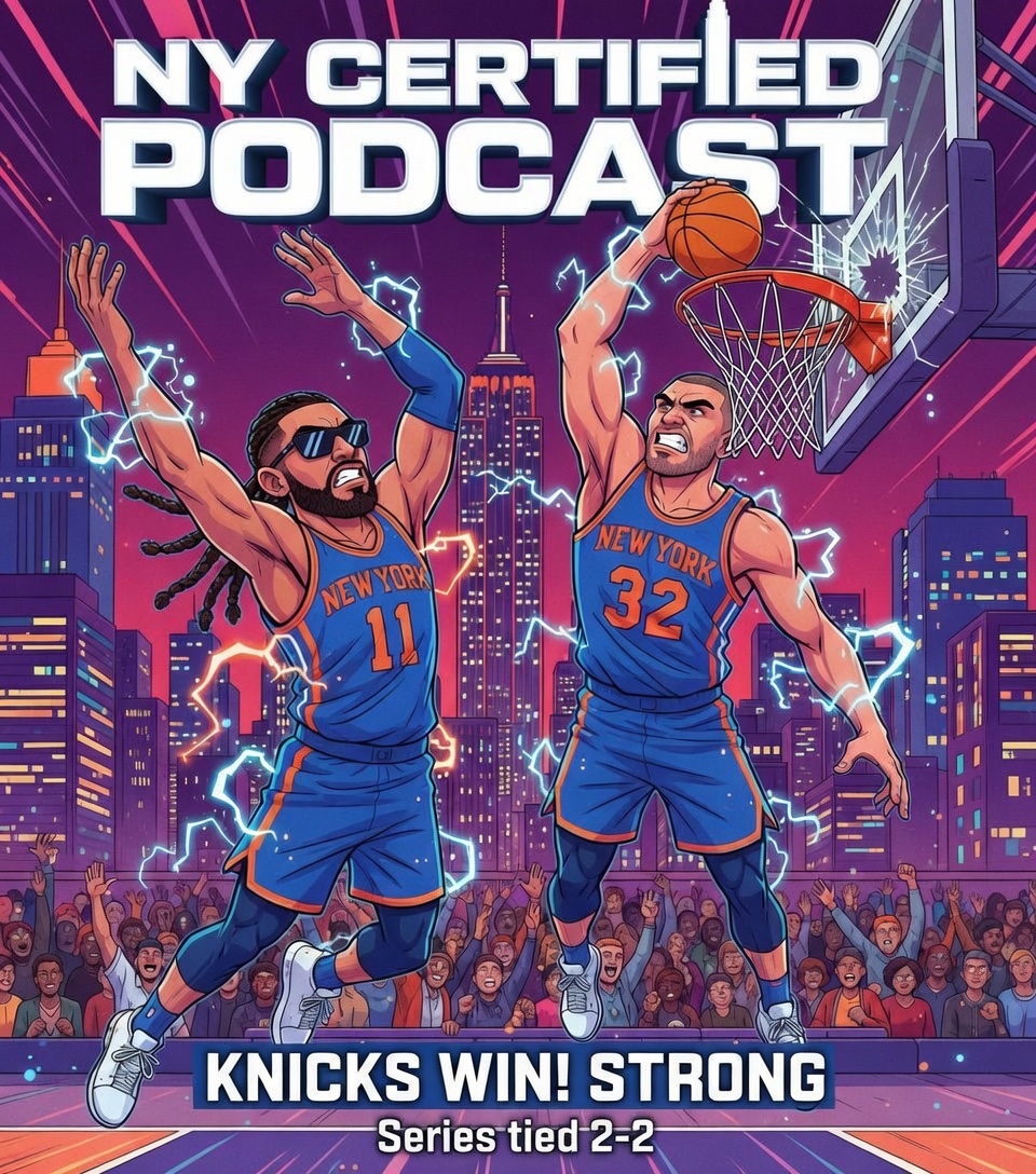 MRCAKEAVE's tweet image. #Newyorkforever KNICKS TIE SERIES 2-2! 
New episode NY CERTIFIED drops Monday!
Are you Certified? News and Trends of the week!
Available wherever you get your podcasts. open.spotify.com/show/21LTtcLxA…