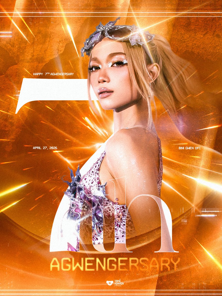 BiniGwenOFC's tweet photo. Happy 7th aGWENgersary! 🥳

Seven years is already a long journey. The road we’ve been through has made us stronger, more united, and full of love. A huge thanks to every aGWENger who’s been with us and Gwen throughout these years. We are beyond grateful to all of you. ✨

This family wouldn’t be this strong if it weren’t for you, our dearest @bini_gwen. Your passion and kindness inspire us in such a meaningful way. Always remember that your aGWENgers will always have your back and will always cheer for you! We love you so much 🌸

Let’s celebrate this day and create more memories together! aGWENgers walang endgame 🧡

#BINIGwen #aGWENgers 
#7thaGWENgersary