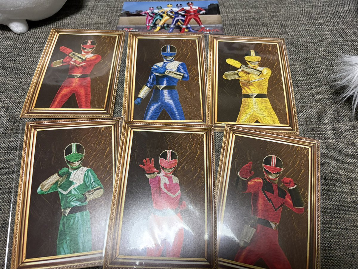全スーパー戦隊展 にてタイムレンジャーのアクスタにビジュアルカード