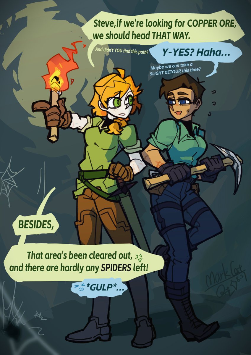 MarkCatQt's tweet image. 🗡💚💙⛏
#minecraft #minecraftfanart