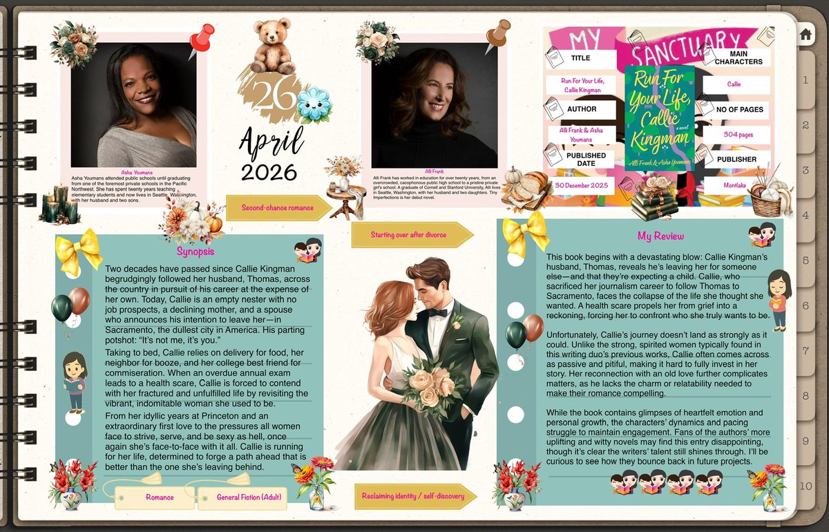 hsiau_wei's tweet image. Husband leaves, life collapses, and Callie is forced to rebuild from heartbreak 💔 A story of loss, identity, and second chances—but does it truly deliver the emotional punch it promises?
#RunForYourLifeCallieKingman #NetGalley