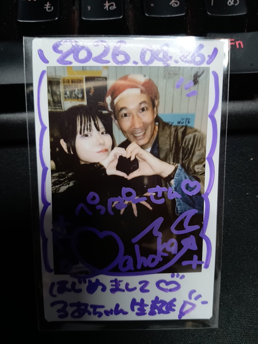 今日のチェキ どるえこ まほち 今日出演するってんで、一応フォローは